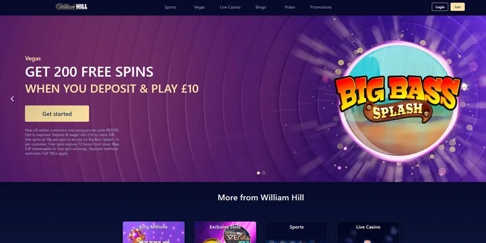 William Hill Casino homepage